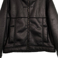 SUPREME シュプリーム 23SS Faux Shearling Hooded Jacket フェイクレザー シアリングフーデッドジャケット ブラック 内ボア Size L 福生店