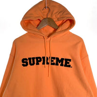 SUPREME シュプリーム 24SS Cord Collegiate Logo Hooded Sweatshirt カレッジロゴ プルオーバースウェットパーカー オレンジ Size M 福生店