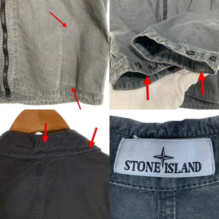 STONE ISLAND ストーンアイランド Overshirt オーバーシャツ ジップアップ チャコールグレー 7948425WN Size L 福生店
