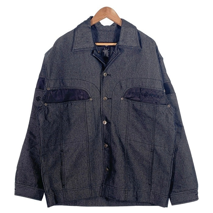 ROCAWEAR ロカウェア ブラックデニム 切替 トラッカージャケット ブラック Size L 福生店