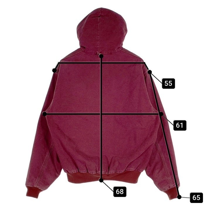 90`s Carhartt カーハート Active Jacket アクティブジャケット バーガンディー JQ246 Size L 福生店