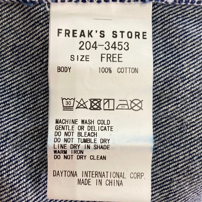 FREAK'S STORE フリークスストア 204-3453 ハイウエストサロペット デニム オーバーオール インディゴ sizeF 瑞穂店