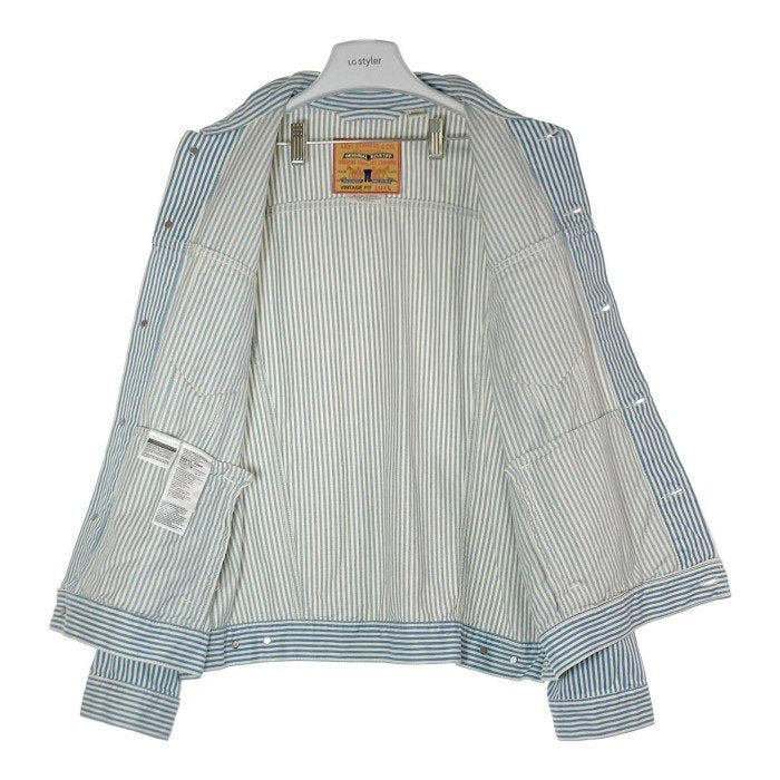 Levi’s リーバイス PO-4531014654 Railroad-Stripe Denim Jacket ストライプ ジャケット ブルー sizeL 瑞穂店