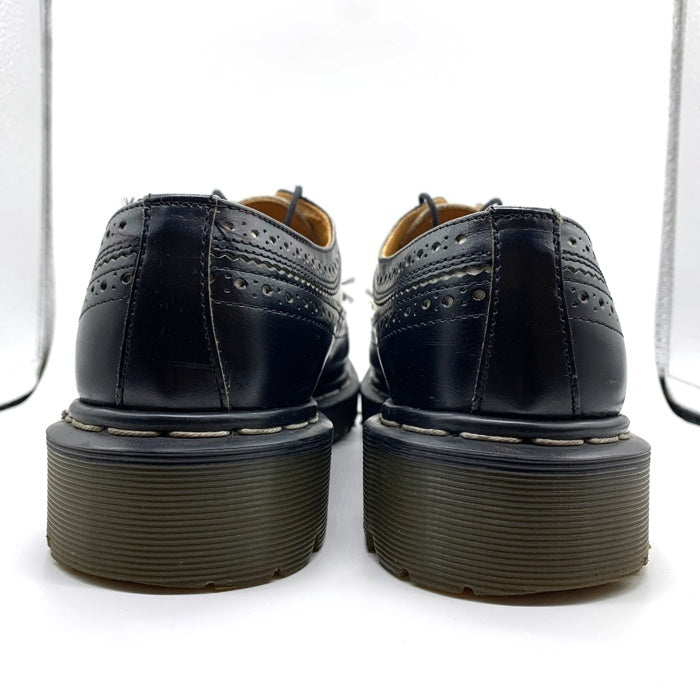 Dr.Martens ドクターマーチン ウィングチップ レザーシューズ ブラック ホワイト イングランド製 3989/34 Size UK 8 (約27cm) 福生店