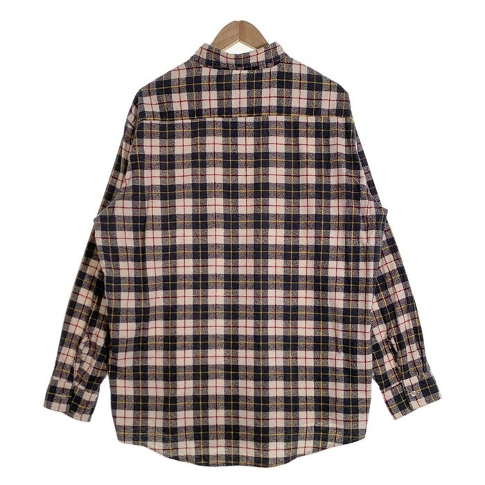 80's TOWNCRAFT タウンクラフト フランネルチェックシャツ コットン ホワイト ネイビー Size XL-R 福生店