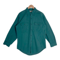 70's ORVIS オービス フランネルシャツ プレーン グリーン Size M 相当 福生店
