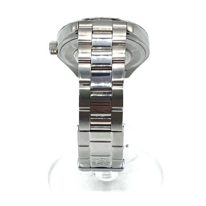 A BATHING APE アベイシングエイプ BAPEX ベイプックス B0708 G073 クリスタルベゼル 黒文字盤 腕時計 シルバー 瑞穂店