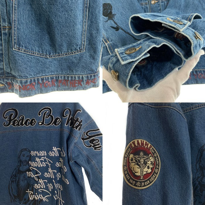EXAMPLE  エグザンプル PEACE DENIM JACKET デニム ジャケット ライトブルー Size XL 福生店