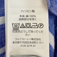 Polo Ralph Lauren ポロラルフローレン リネン ストライプ シャツ ブルー×ホワイト sizeM 瑞穂店