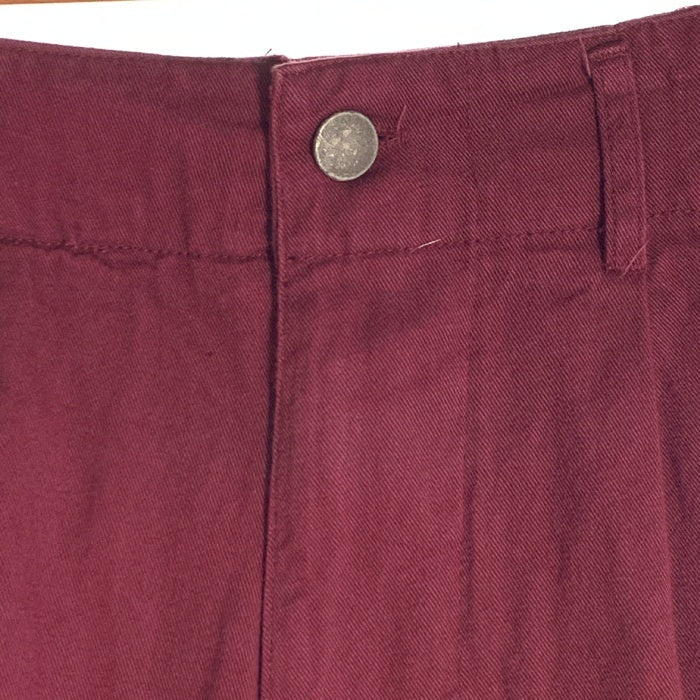 80-90's STUSSY ステューシー コットン 2タック ショートパンツ ボルドー USA製 黒タグ Size 30 福生店