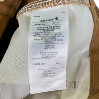 CARHARTT カーハート FIRM DUCK DOUBLE-FRONT DUNGAREE ダブルニー ペインター パンツ 106679 BRN ブラウン USA製 Size 32×32 福生店