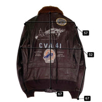 AVIREX アヴィレックス U.S.NAVY G-1 ゴートスキン レザーフライトジャケット ブラウン 6191071 Size 2XL 福生店