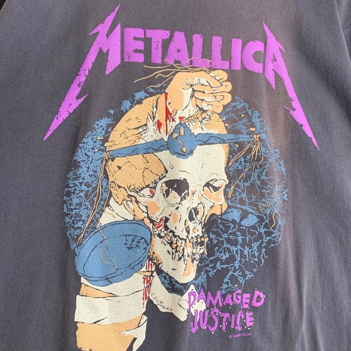 80-90's METALLICA メタリカ 1988ツアー パスヘッド プリントTシャツ ブラック 1988コピーライト メタリカタグ BROCKUM Size L 福生店
