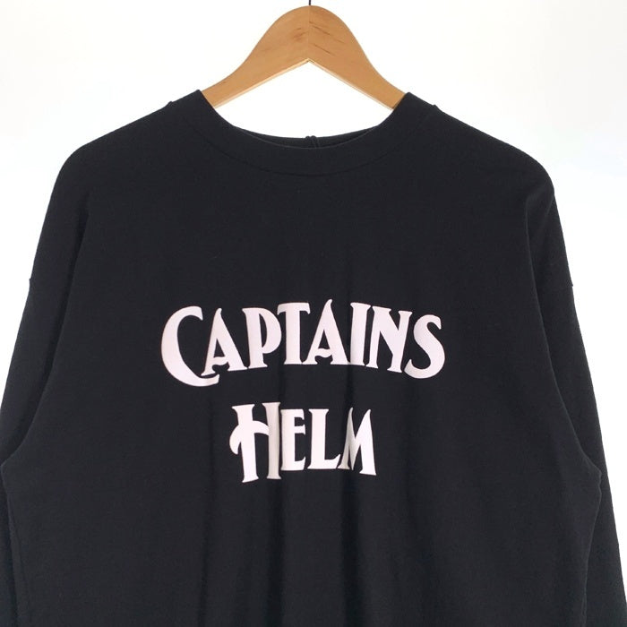 CAPTAINS HELM キャプテンズヘルム NEW STANDARD LOGO L/S TEE ロゴプリント ロングスリーブTシャツ ブラック CH24-SP-T01 Size L 福生店
