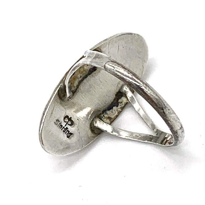 ナバホ族 CP ターコイズ シルバーリング STERLING Size 14号 福生店