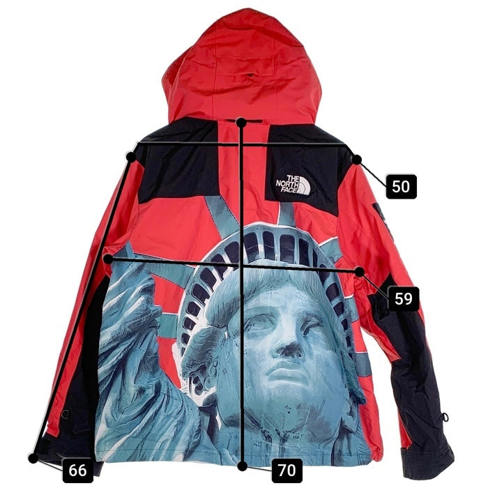SUPREME シュプリーム 19AW THE NORTH FACE ノースフェイス Statue Of Liberty Mountain Jacket 自由の女神 マウンテンジャケット パーカー レッド NP61902I Size L 福生店