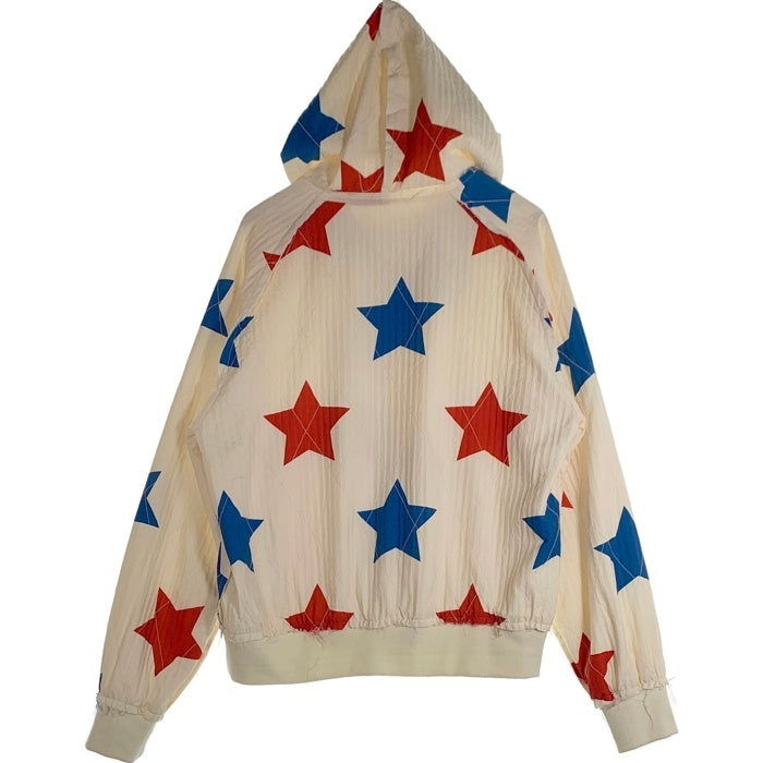 PLATEAU STUDIO プラトースタジオ Star Zip-Up Jacket スター ジップアップ ジャケット フルジップパーカー フーディー ホワイト ブルー レッド Size 2 福生店