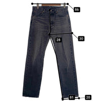 LEVI'S リーバイス ボタン裏3518 USED加工 ビッグE 赤耳 セルビッチ デニム パンツ ブラック 00501-3518 Size W32 L32 福生店