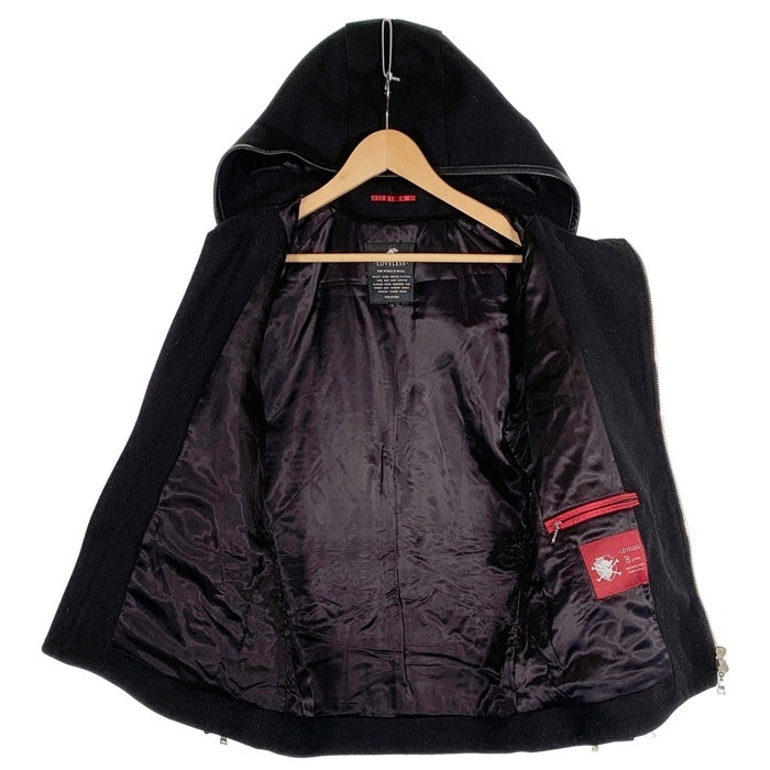 LOVELESS ラブレス メルトン ウール ライダースジャケット ブラック Size 2 福生店