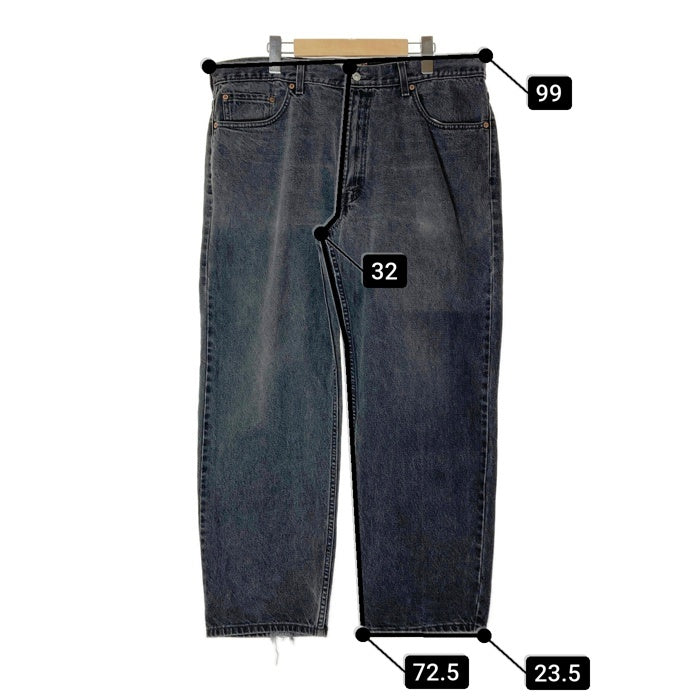 LEVI'S リーバイス RELAXED FIT 550 後染め デニムパンツ ブラック sizeW40 L30※裾にダメージあり 瑞穂店