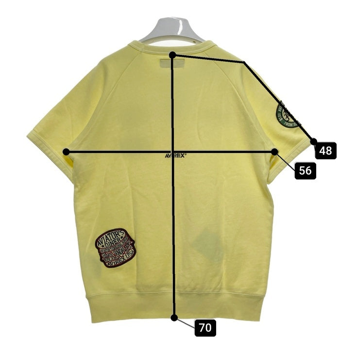 AVIREX アヴィレックス 783-3135005 WEST COAST FADE WASH S/S SWEAT 半袖スウェット イエロー sizeM 瑞穂店