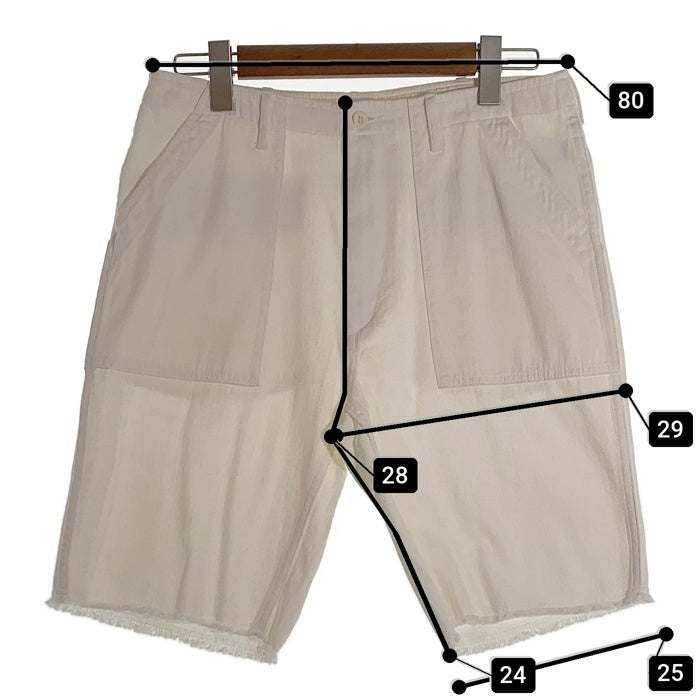 CAPTAINS HELM キャプテンズヘルム BAKER CUT-OFF SHORTS ヘリンボーン ベイカーショートパンツ ホワイト Size M 福生店