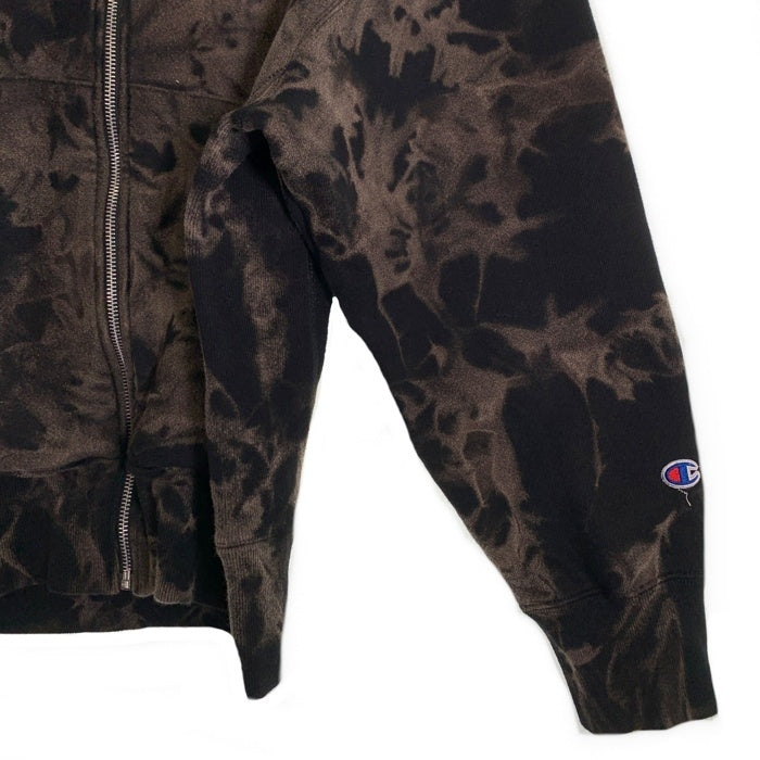 Champion チャンピオン REVERSE WEAVE リバースウィーブ ジップアップ フーディー パーカー ブラック タイダイ Size S 福生店
