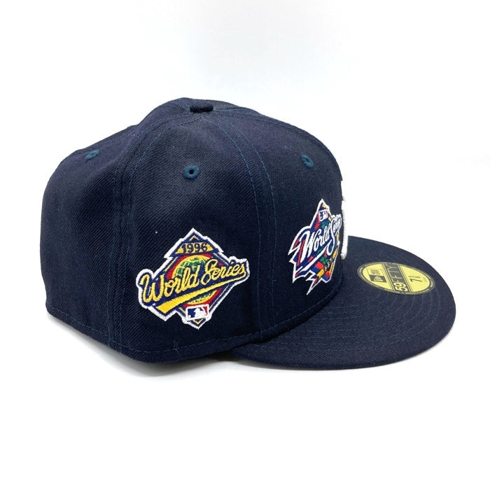 NEW ERA ニューエラ Worid Champion ニューヨークヤンキース グレーアンダーバイザー 59FIFTY ベースボールキャップ ネイビー Size60.6 瑞穂店