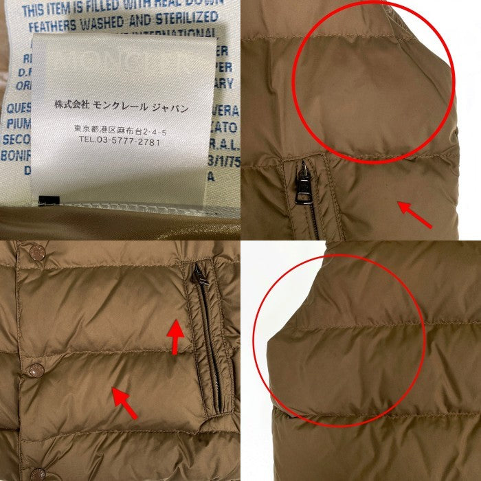 MONCLER モンクレール CHEVAL シュヴァル ダウンベスト ポリエステル ベージュ モンクレールジャパン size 3 福生店