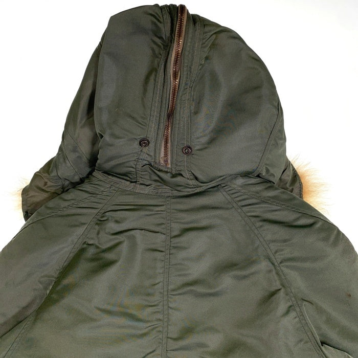 U.S. ARMY 60's ALPHA INDUSTRIES アルファインダストリーズ N-2B コヨーテファー  黒タグ CONMERジッパー フライトジャケット オリーブ MIL-J-6278D / 8415-270-0366 /DSA-1-2355-63-C  SIze M 福生店