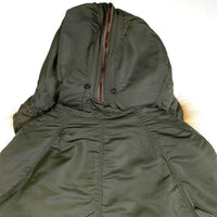 U.S. ARMY 60's ALPHA INDUSTRIES アルファインダストリーズ N-2B コヨーテファー  黒タグ CONMERジッパー フライトジャケット オリーブ MIL-J-6278D / 8415-270-0366 /DSA-1-2355-63-C  SIze M 福生店