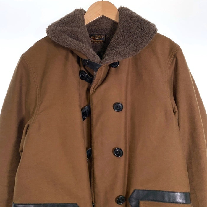 AtLast&Co. アットラスト FIELD COAT フィールドコート ショールカラー ボア ダブル ジャケット ブラウン Lot614 Size 40 福生店