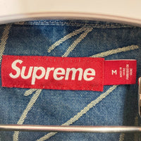 Supreme シュプリーム 23FW Handwriting Jacquard Denim Shirt ジャガード デニムシャツ インディゴ sizeM 瑞穂店