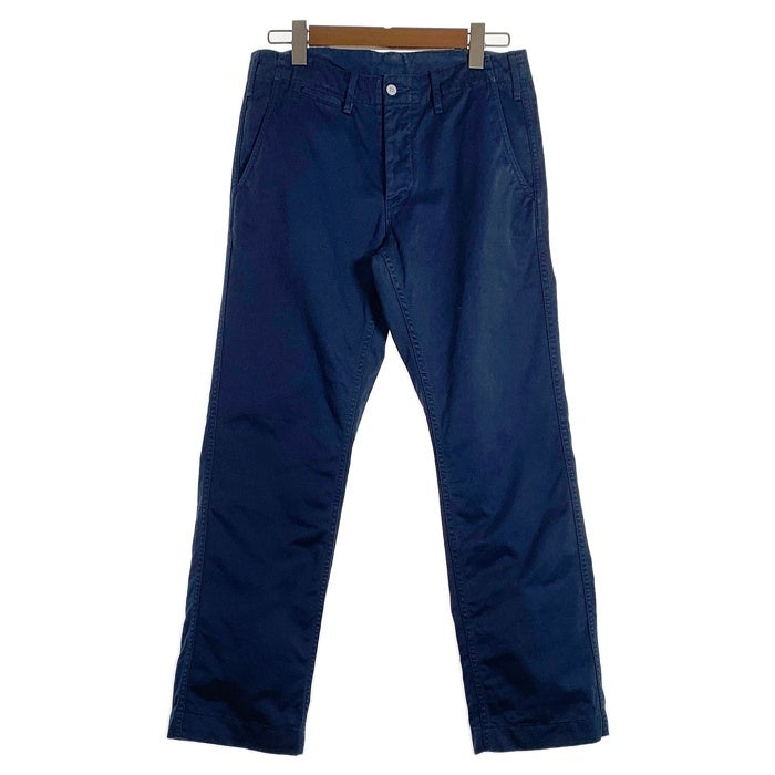 BURGUS PLUS バーガスプラス HINOYA ORIGINAL ヒノヤオリジナル BUTTON FLY CHINO PANTS ボタンフライ チノパンツ ネイビー Lot.401 Size 32 福生店
