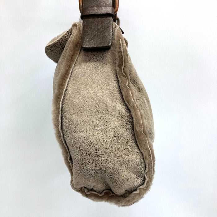 CELINE セリーヌ ムートンボア ワンショルダーバッグ グレー 瑞穂店