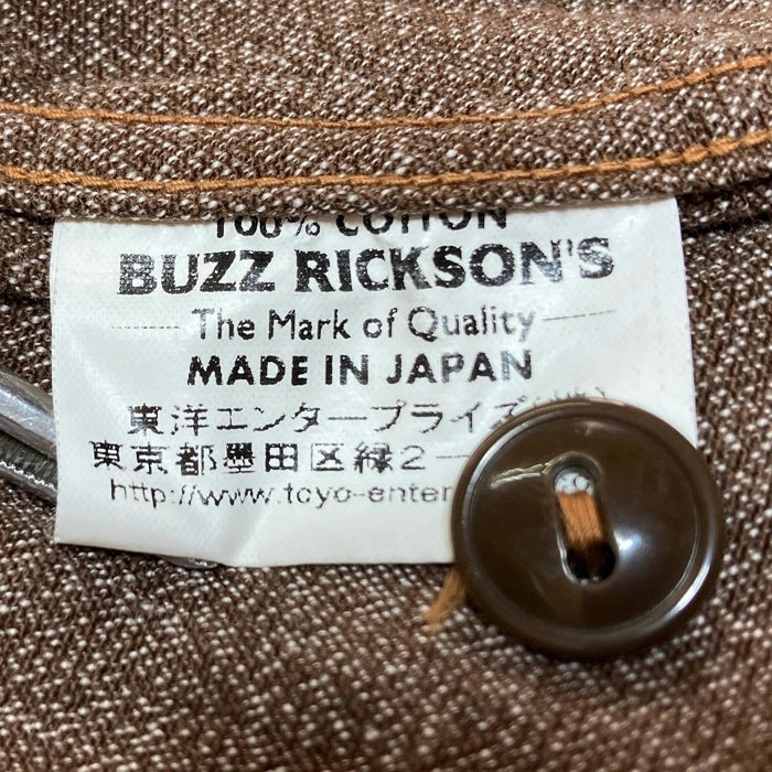 BUZZ RICKSON'S バズリクソンズ COTTON COVERT WORK SHIRT ブラウン size15-15 1/2 瑞穂店