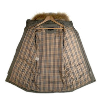 BURBERRY BLACK LABEL バーバリー ブラックレーベル ダウンジャケット ファー グレー BMP03-731-76 Size M 福生店