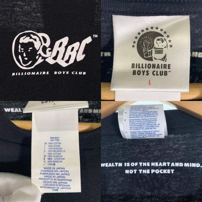 BILLIONAIRE BOYS CLUB ビリオネアボーイズクラブ プリントTシャツ ブラック 日本製 初期 Size L 福生店