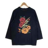 CALEE キャリー プリント ロングスリーブTシャツ 七分袖 ブラック Size L 福生店