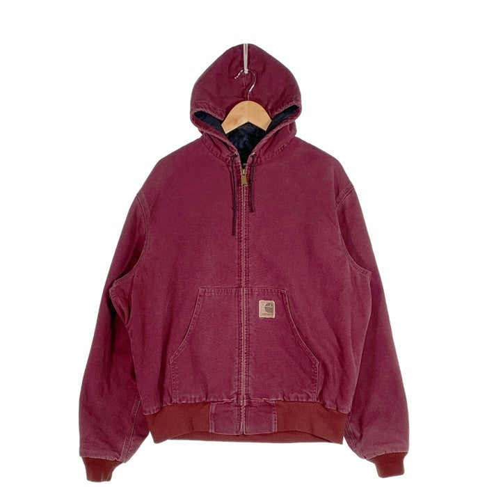 90`s Carhartt カーハート Active Jacket アクティブジャケット バーガンディー JQ246 Size L 福生店