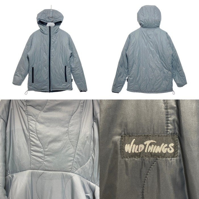 WILD THINGS ワイルドシングス リバーシブル キルティングジャケット 中綿 プリマロフト ブラック グレー WT001N Size M 瑞穂店