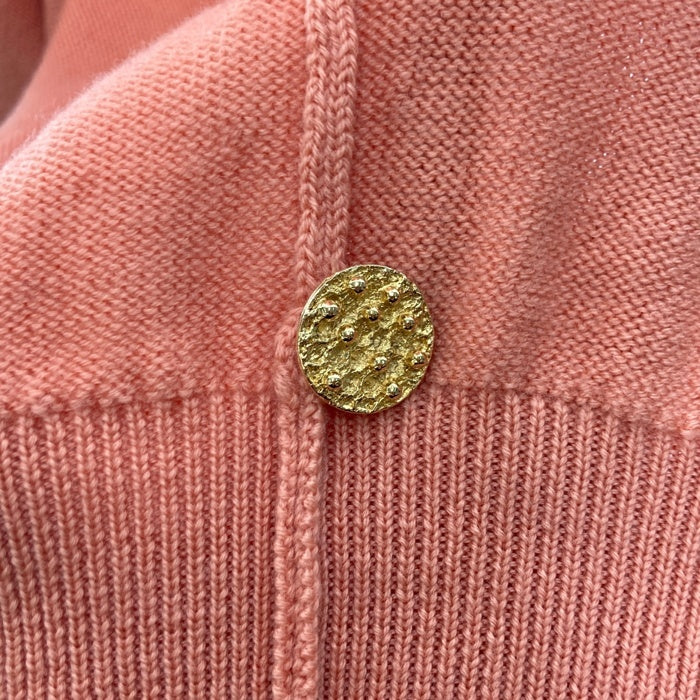 BALLANTYNE バランタイン ピュアニューウール カーディガン サーモンピンク Size44 瑞穂店