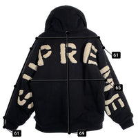 SUPREME シュプリーム 22AW Faux Fur Lined Zip Up Hooded Sweatshirt フェイクファー ライン ジップアップ スウェットパーカー ブラック Size L 福生店