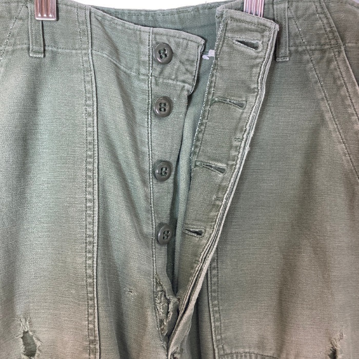 US ARMY ユーエスアーミー DSA-1-4067-64-C 60s TROUSERS ボタンフライ ファティーグパンツ カーキ sizeW34 瑞穂店