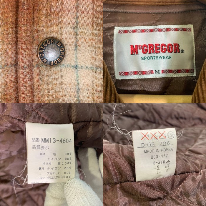 McGREGOR マックレガー ウール キルティングジャケット チェック ブラウン MM13-4604 Size M 福生店