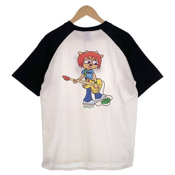 WIND AND SEA ウィンダンシー UmJammer Lammy WDS raglan TEE ウンジャマラミー ラグランスリーブTシャツ ブラック 刺繡プリント WDS-UJL-02 Size L 福生店