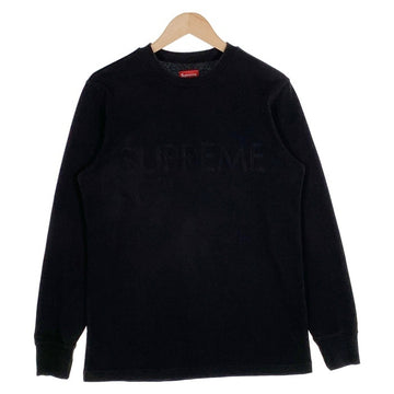 SUPREME シュプリーム 17SS Pique Logo L/S Top ピケロゴ ロングスリーブトップ Tシャツ ブラック Size S 福生店