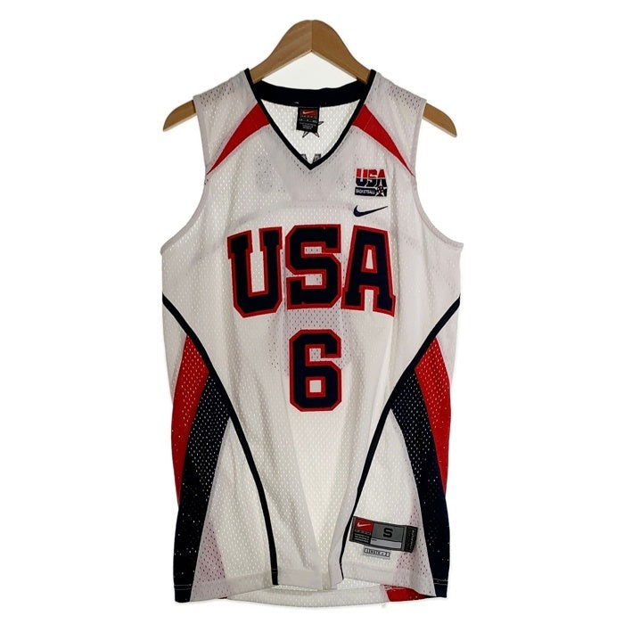 NIKE ナイキ LeBron James レブロン ジェームス 2006 Dream Team USA ゲームシャツ ユニフォーム ホワイト ネイビー レッド Size S 福生店