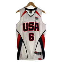 NIKE ナイキ LeBron James レブロン ジェームス 2006 Dream Team USA ゲームシャツ ユニフォーム ホワイト ネイビー レッド Size S 福生店