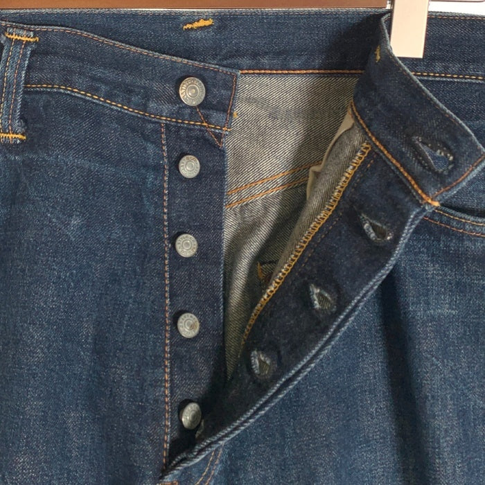 EVISU エヴィス No.2 ボタンフライ 5ポケットデニムパンツ ジーンズ インディゴ 虎耳 Size 38×32 福生店